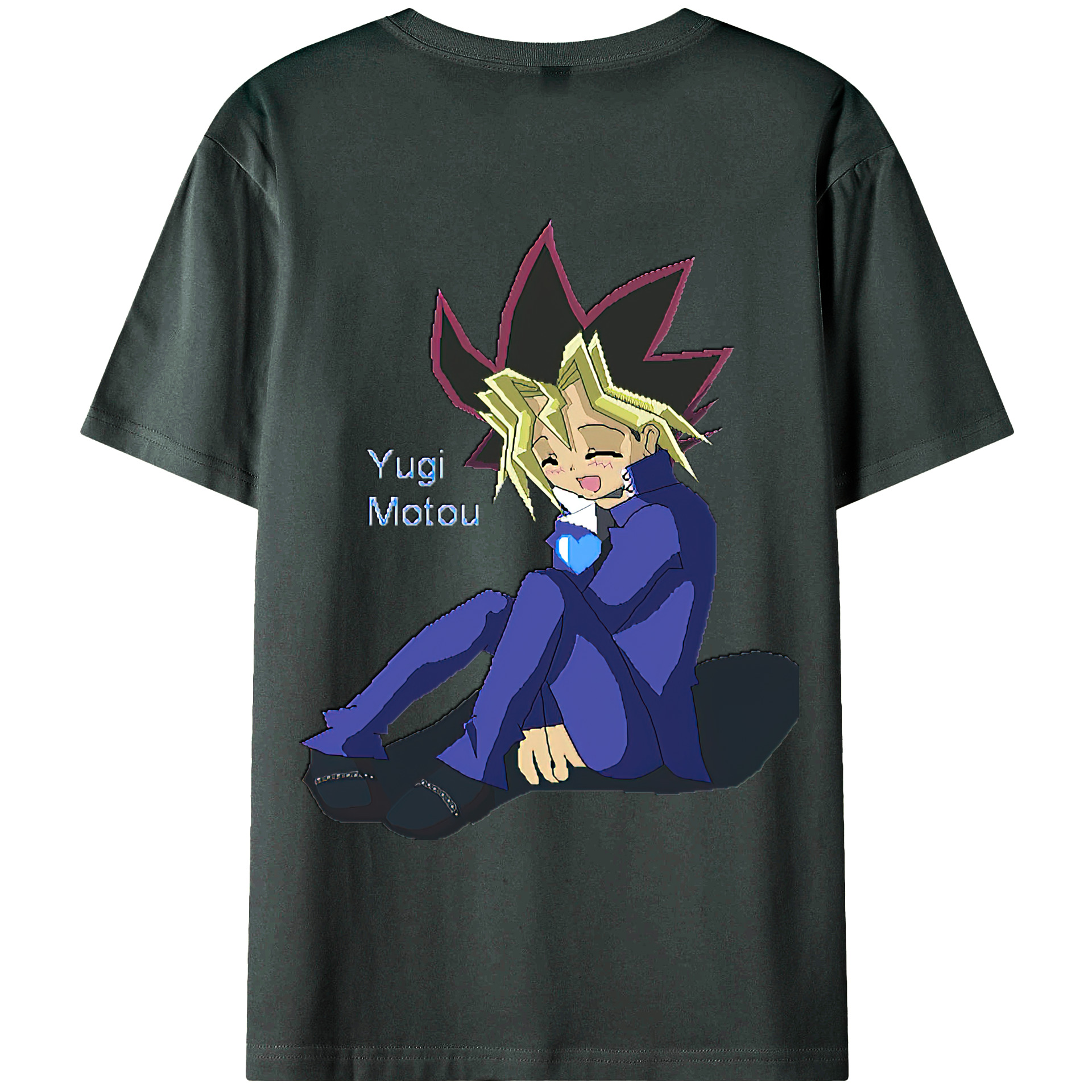 （画像用） 遊☆戯☆王 Yu-Gi-Oh! 綿100％ メンズ半袖Tシャツ（バックプリント） 通気性